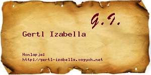 Gertl Izabella névjegykártya